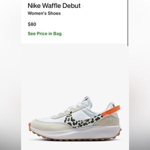 [DZ5201-100] Womens Nike WAFFLE DEBUT 'WHITE TEAM ORANGE LEOPARD (WOMEN'S)'